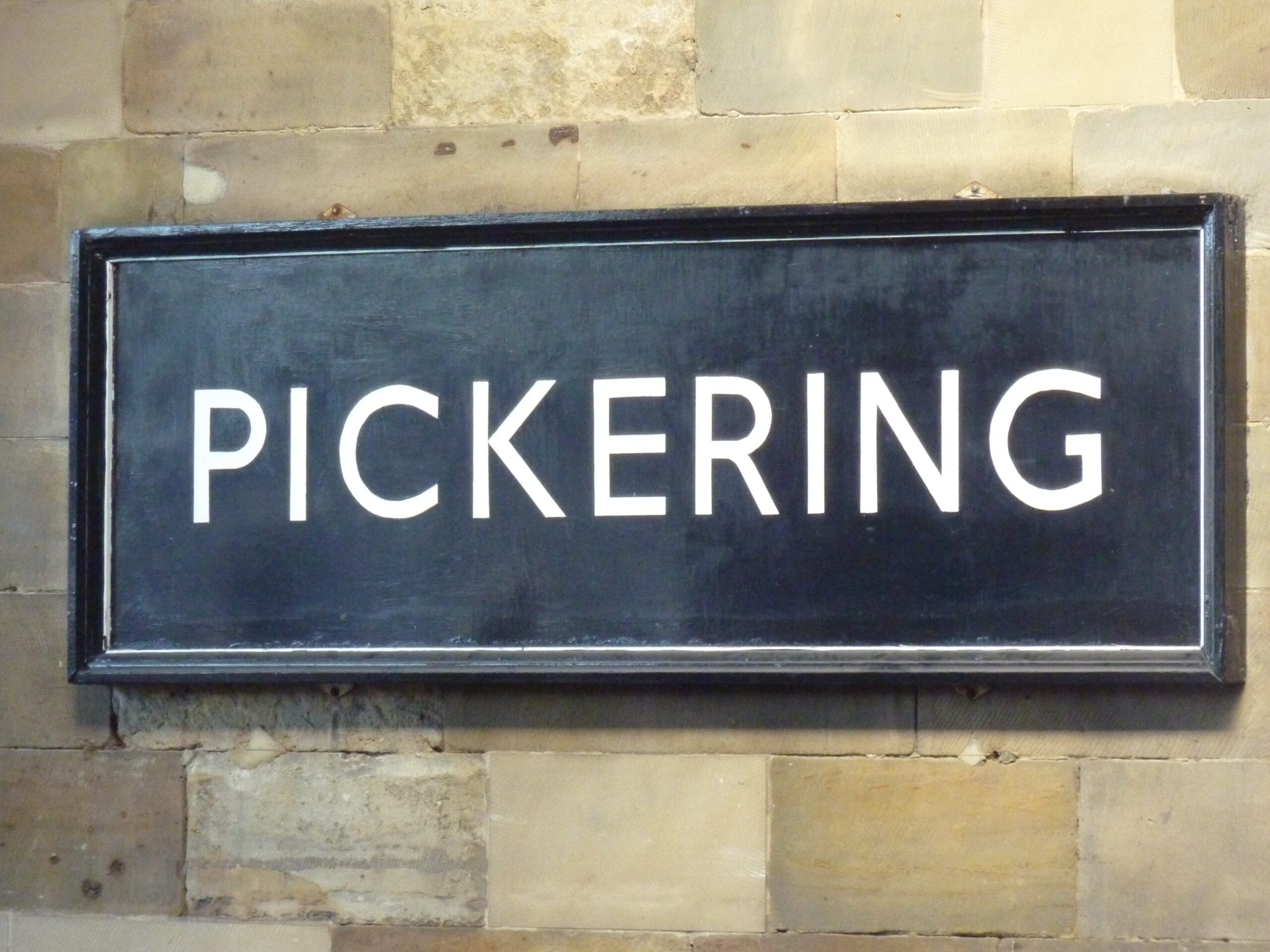 Pickering Station Sign