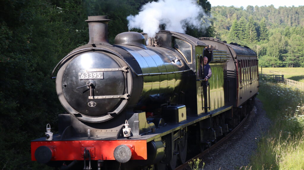 Steam train passing by