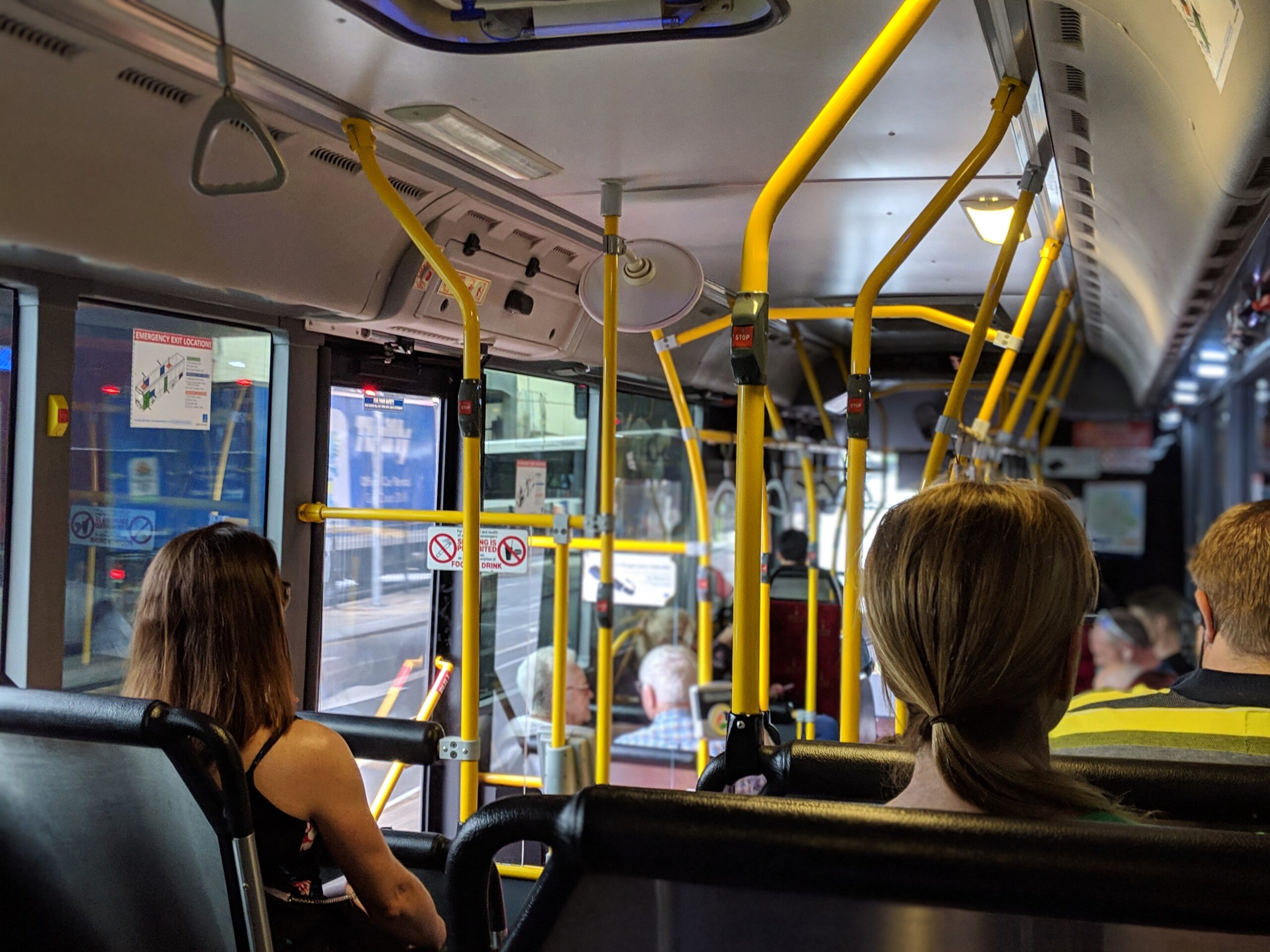 photo of inside Coastliner bus