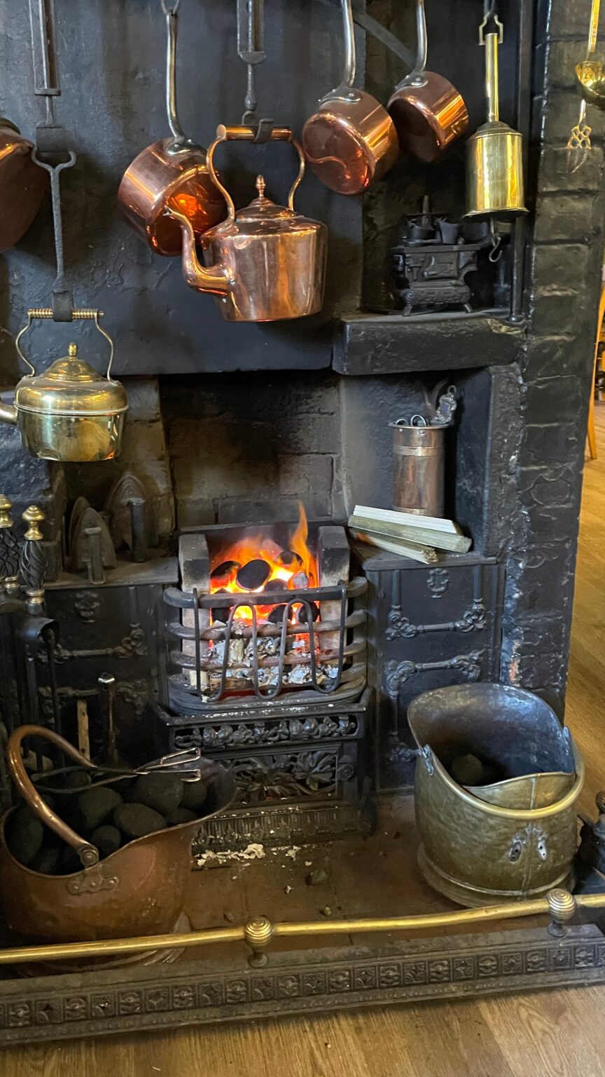 The Blacksmiths Arms Lastingham Fireplace burning